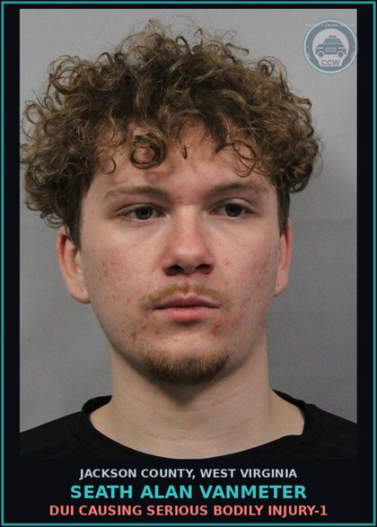CCW arrest card for Seath Alan Vanmeter in Jackson County: DUI Causing Serious Bodily Injury-1