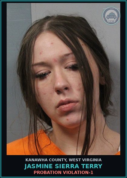 CCW arrest card for Jasmine Sierra Terry in Kanawha County: PROBATION VIOLATION-1