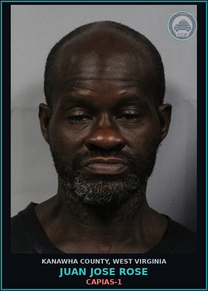 CCW arrest card for Juan Jose Rose in Kanawha County: CAPIAS-1