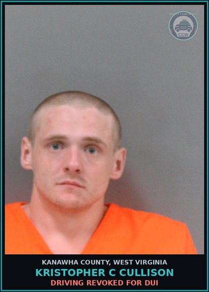 CCW arrest card for Kristopher C Cullison in Kanawha County: CAPIAS-1