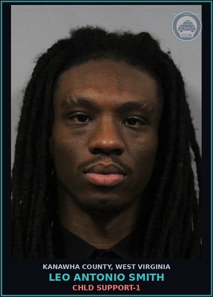 CCW arrest card for Leo Antonio Smith in Kanawha County: chld SUPPORT-1