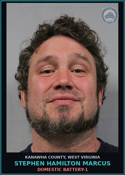 CCW arrest card for Stephen Hamilton Marcus in Kanawha County: DOMESTIC BATTERY-1