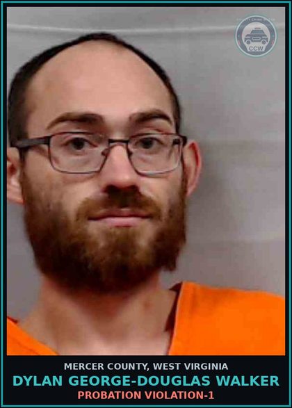 CCW arrest card for Dylan George-Douglas Walker in Mercer County: PROBATION VIOLATION-1
