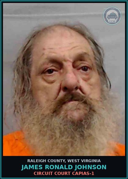CCW arrest card for James Ronald Johnson in Raleigh County: CIRCUIT COURT CAPIAS-1