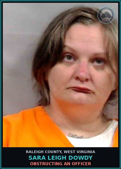 CCW arrest card for Sara Leigh Dowdy in Raleigh County: MISUSE OF 911-1