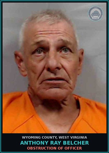 CCW arrest card for Anthony Ray Belcher in Wyoming County: FLEEING WITH RECKLESS INDIFFERENCE-1