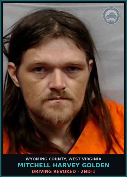 CCW arrest card for Mitchell Harvey Golden in Wyoming County: DRIVING REVOKED - 2ND-1