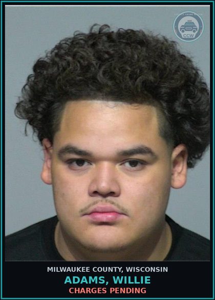CCW arrest card for Adams, Willie in Milwaukee County: Charges Pending