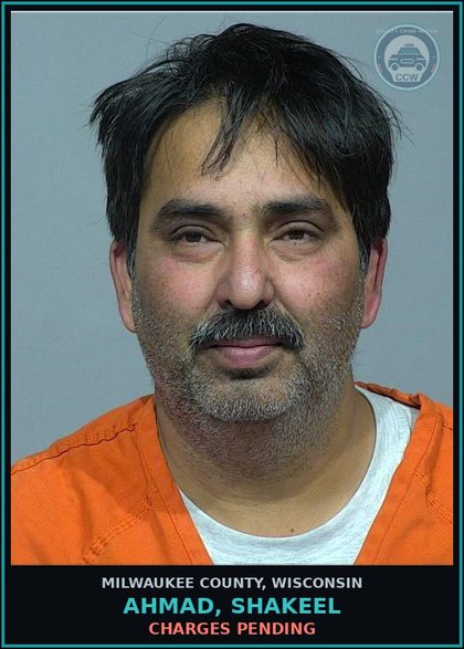 CCW arrest card for Ahmad, Shakeel in Milwaukee County: Charges Pending