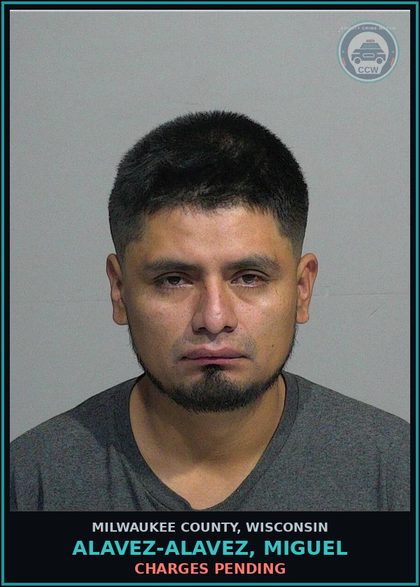 CCW arrest card for Alavez-Alavez, Miguel in Milwaukee County: Charges Pending