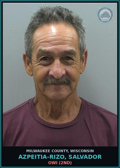 CCW arrest card for Azpeitia-rizo, Salvador in Milwaukee County: OWI (2nd)