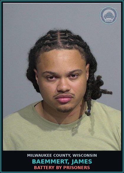 CCW arrest card for Baemmert, James in Milwaukee County: Battery by Prisoners