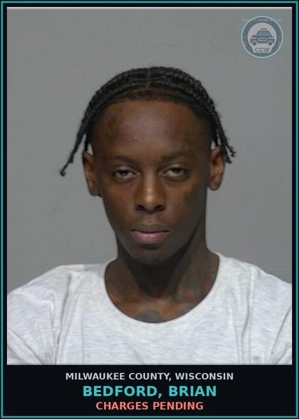 CCW arrest card for Bedford, Brian in Milwaukee County: Charges Pending