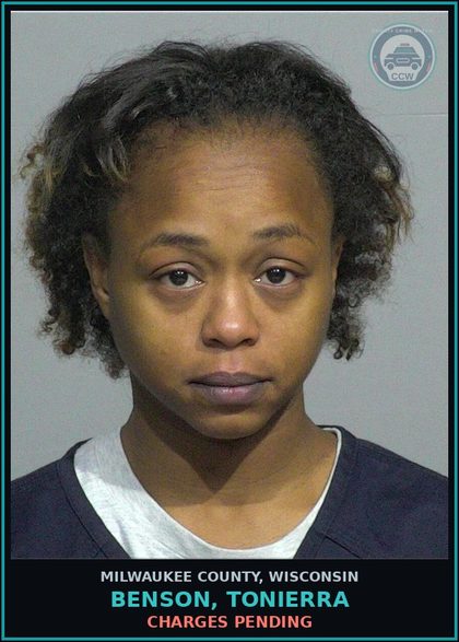 CCW arrest card for Benson, Tonierra in Milwaukee County: Charges Pending
