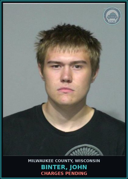 CCW arrest card for Binter, John in Milwaukee County: Charges Pending