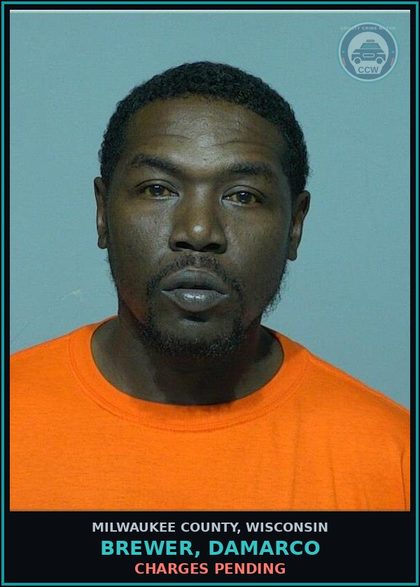 CCW arrest card for Brewer, Damarco in Milwaukee County: Charges Pending