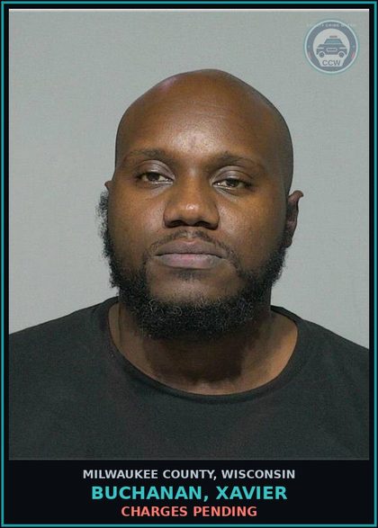 CCW arrest card for Buchanan, Xavier in Milwaukee County: Charges Pending