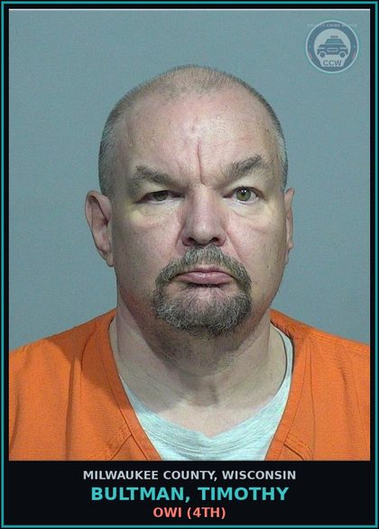 CCW arrest card for Bultman, Timothy in Milwaukee County: OWI (4th)