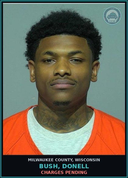 CCW arrest card for Bush, Donell in Milwaukee County: Charges Pending
