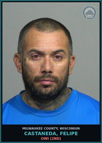 CCW arrest card for Castaneda, Felipe in Milwaukee County: OWI (2nd)
