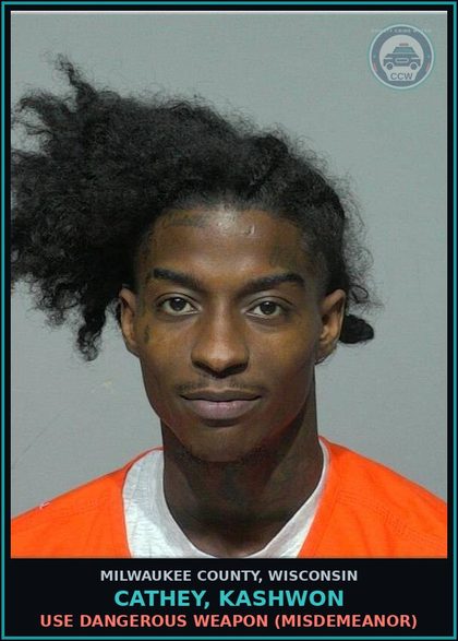 CCW arrest card for Cathey, Kashwon in Milwaukee County: Disorderly Conduct