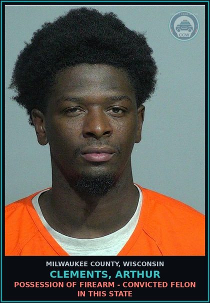 CCW arrest card for Clements, Arthur in Milwaukee County: Bail Jumping-Felony