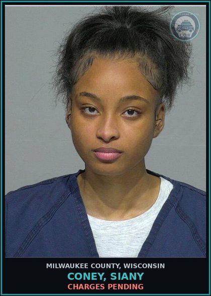 CCW arrest card for Coney, Siany in Milwaukee County: Charges Pending