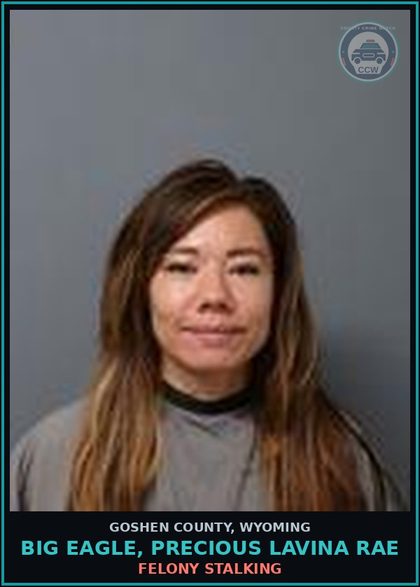 CCW arrest card for Big Eagle, Precious Lavina Rae in Goshen County: PROBATION REVOCATION