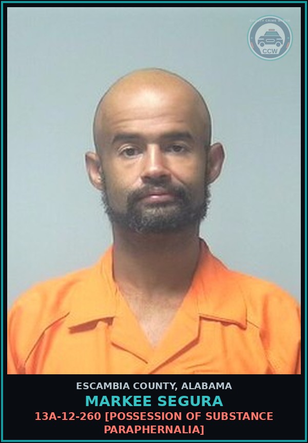 Booking mugshot of Markee Segura in Escambia County