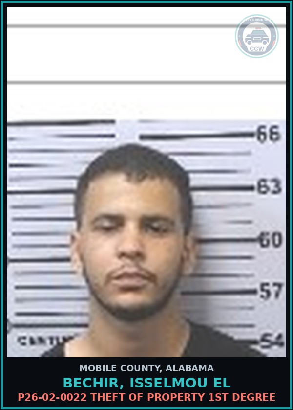 Booking mugshot of BECHIR, ISSELMOU EL in Mobile County
