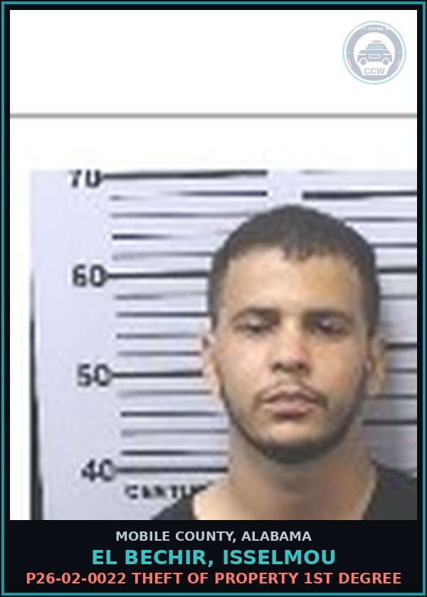 Booking mugshot of EL BECHIR, ISSELMOU in Mobile County