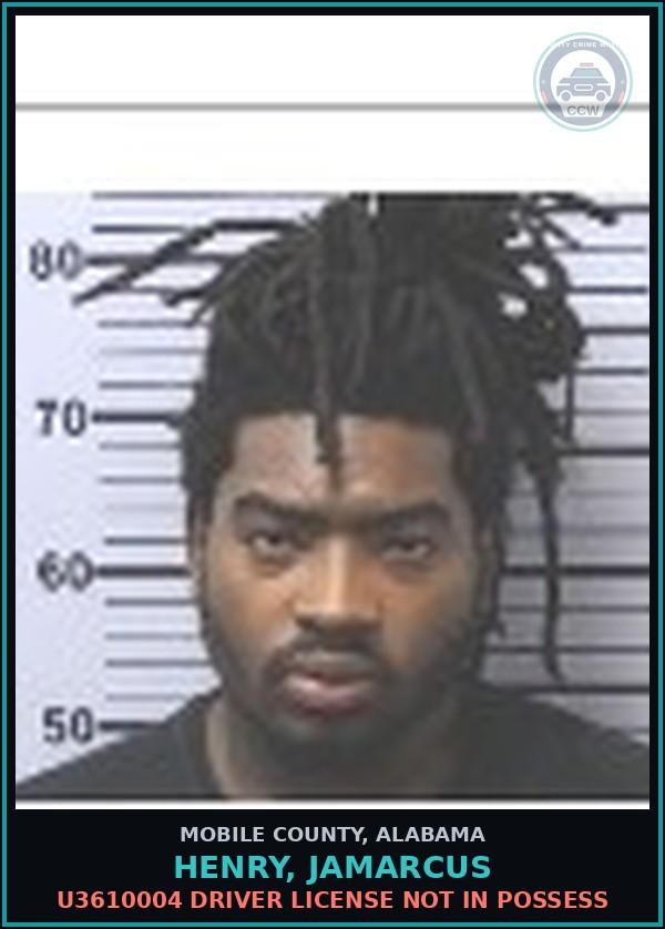 Booking mugshot of HENRY, JAMARCUS in Mobile County