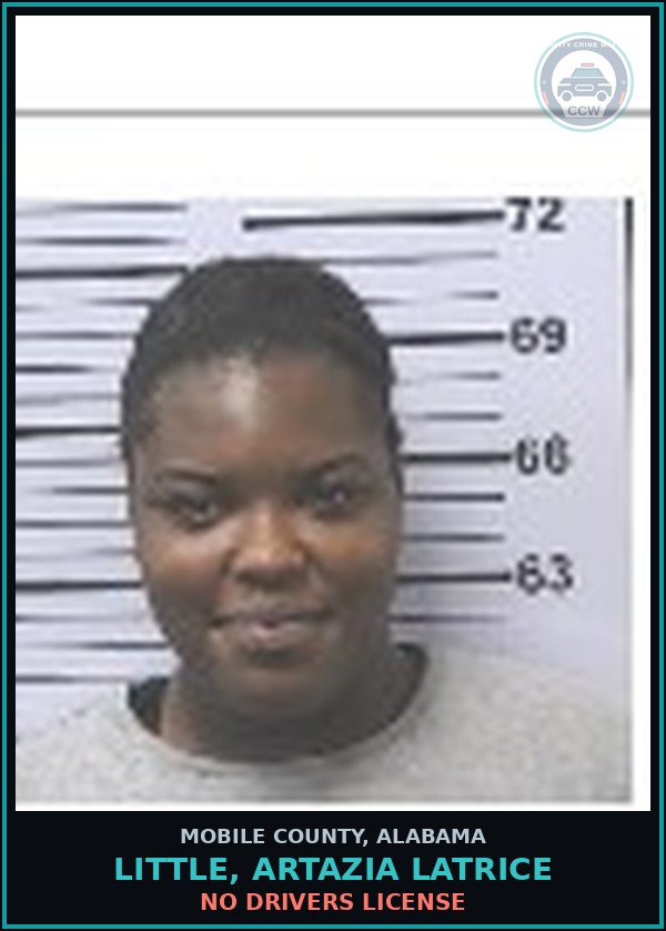 Booking mugshot of LITTLE, ARTAZIA LATRICE in Mobile County