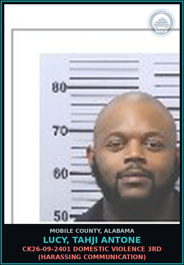 Booking mugshot of LUCY, TAHJI ANTONE in Mobile County