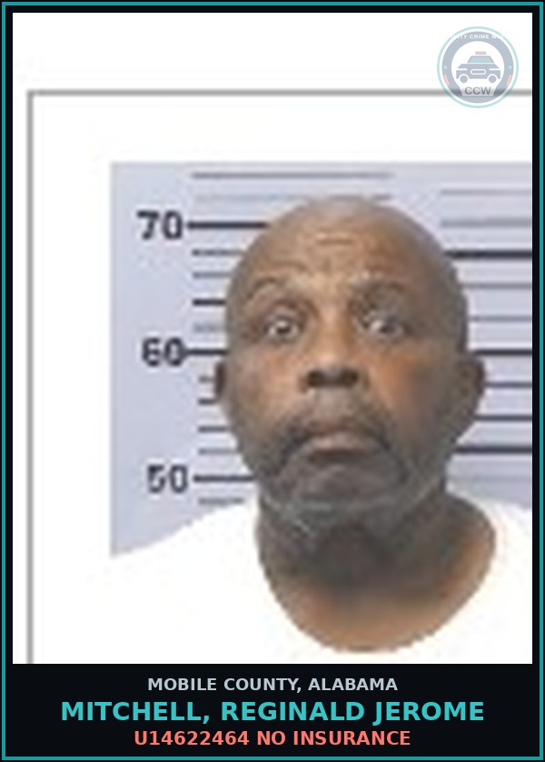 Booking mugshot of MITCHELL, REGINALD JEROME in Mobile County