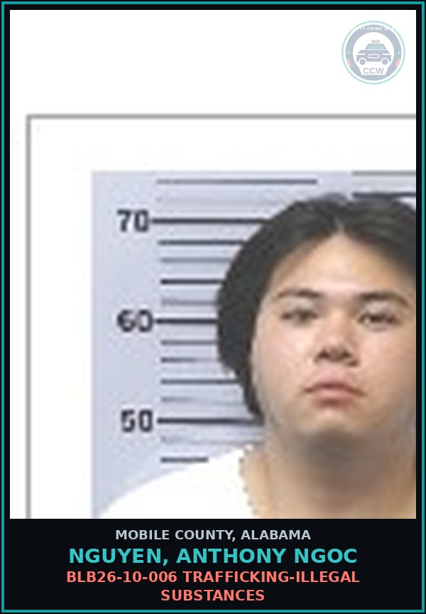 Booking mugshot of NGUYEN, ANTHONY NGOC in Mobile County