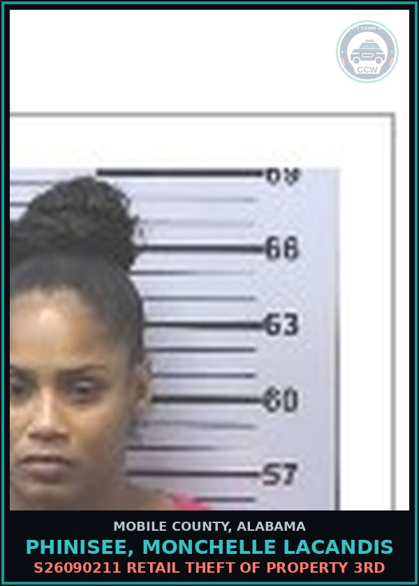 Booking mugshot of PHINISEE, MONCHELLE LACANDIS in Mobile County