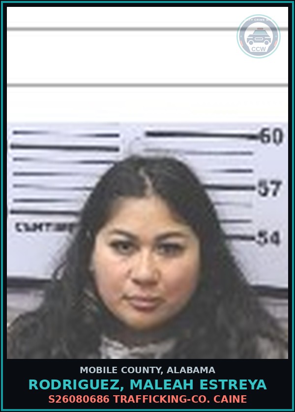 Booking mugshot of RODRIGUEZ, MALEAH ESTREYA in Mobile County