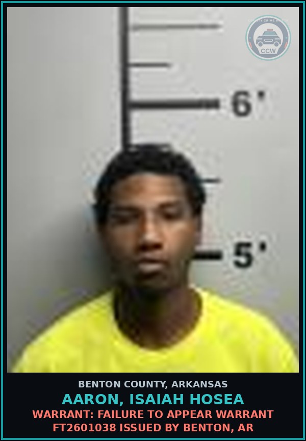 Booking mugshot of Aaron, Isaiah Hosea in Benton County