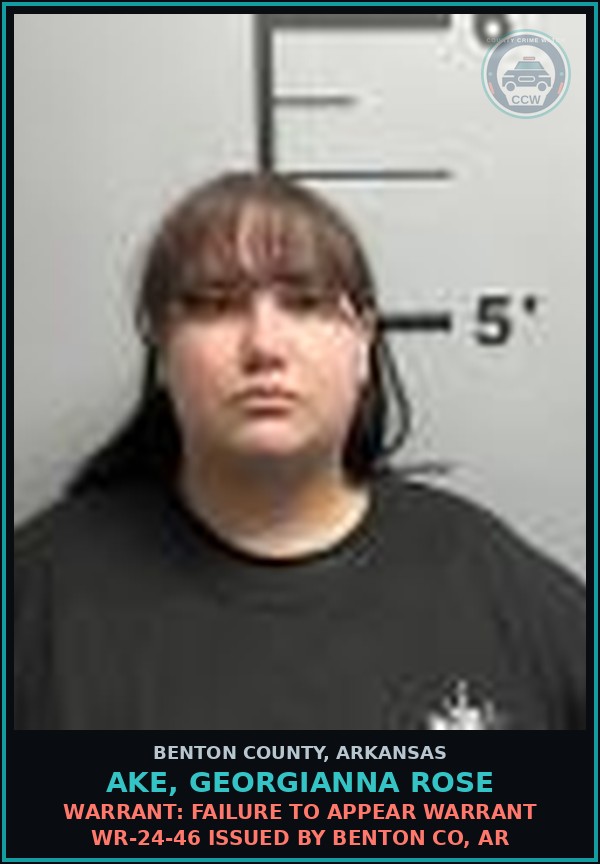 Booking mugshot of Ake, Georgianna Rose in Benton County
