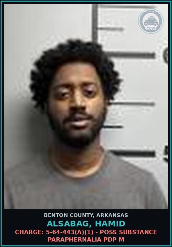 Booking mugshot of Alsabag, Hamid in Benton County
