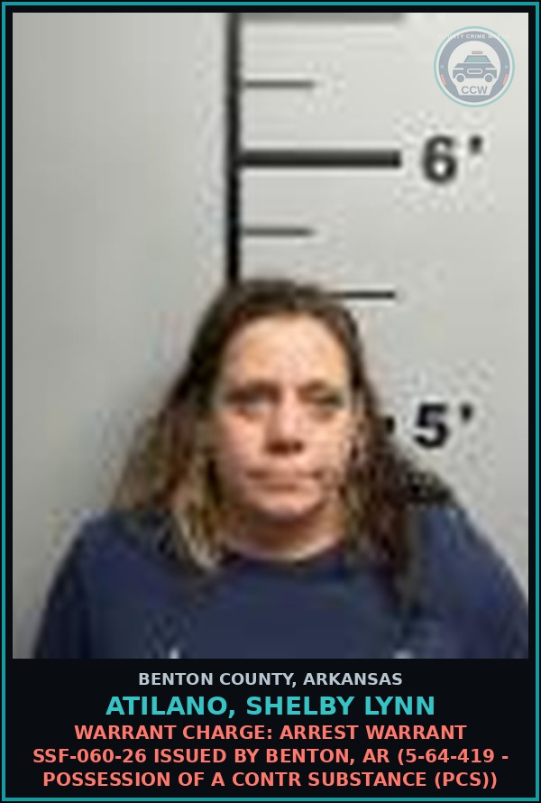 Booking mugshot of Atilano, Shelby Lynn in Benton County