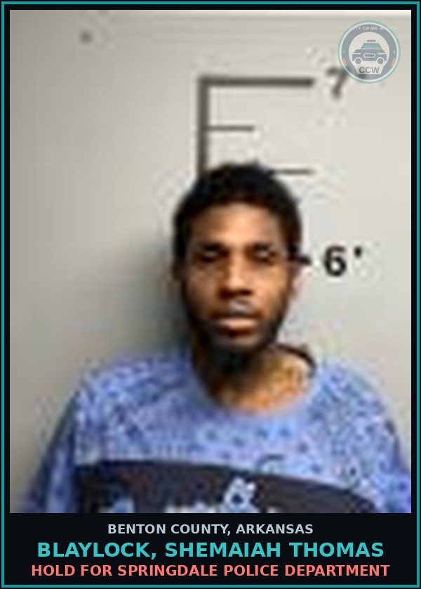 Booking mugshot of Blaylock, Shemaiah Thomas in Benton County
