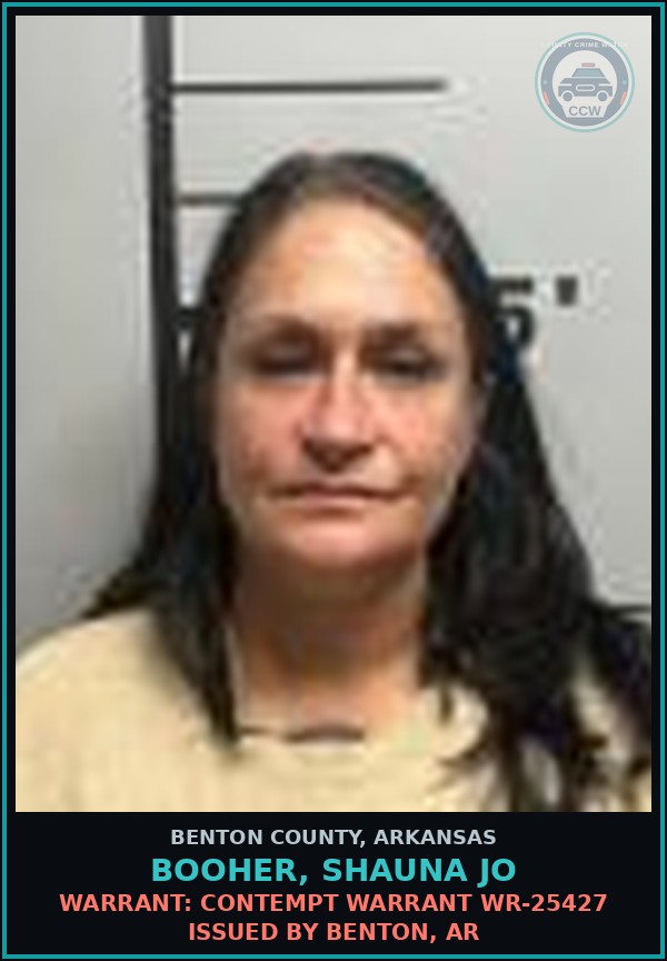 Booking mugshot of Booher, Shauna Jo in Benton County