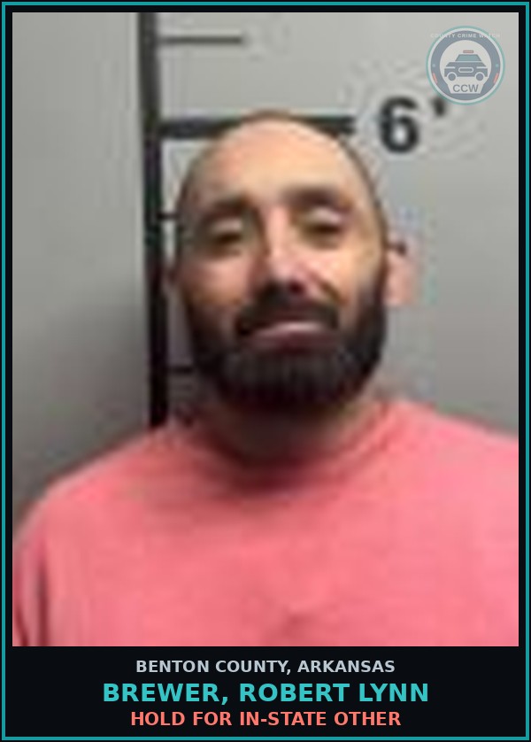 Booking mugshot of Brewer, Robert Lynn in Benton County
