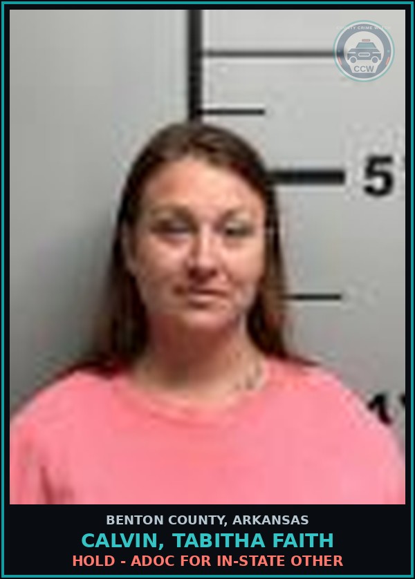 Booking mugshot of Calvin, Tabitha Faith in Benton County