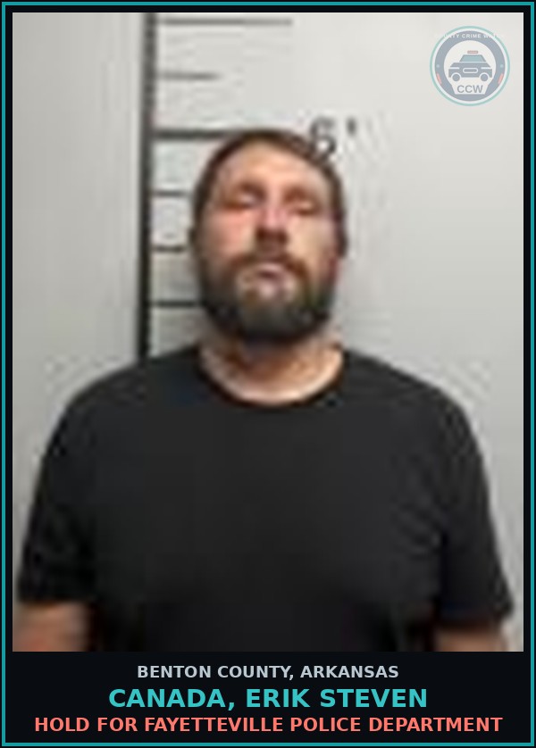Booking mugshot of Canada, Erik Steven in Benton County
