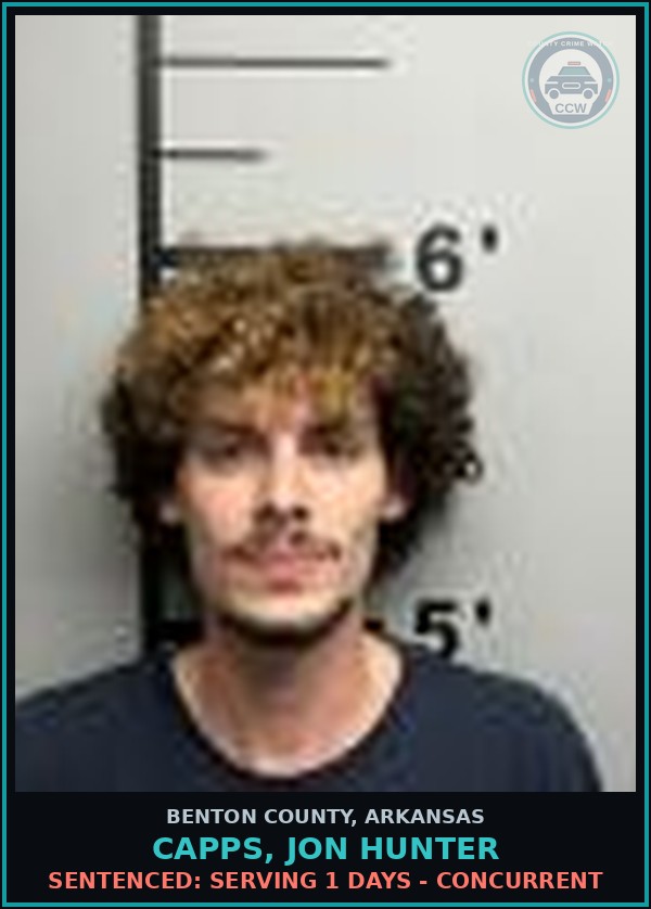 Booking mugshot of Capps, Jon Hunter in Benton County