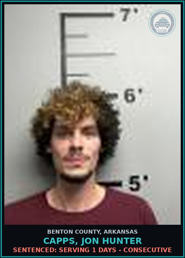 Booking mugshot of Capps, Jon Hunter in Benton County