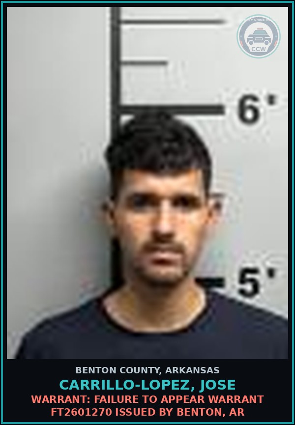 Booking mugshot of Carrillo-Lopez, Jose in Benton County